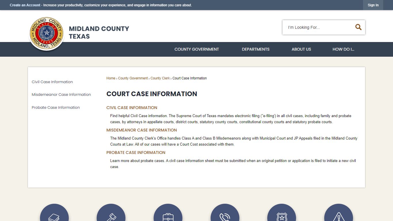 Court Case Information | Midland County, TX